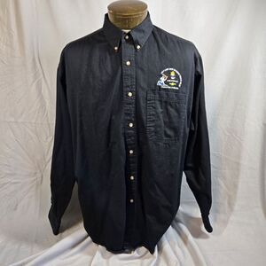 Salt Lake 2002‎ Olympic Torch Relay Chevrolet Sponsor Shirt Mens XL Black Button